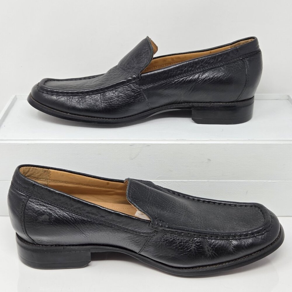 Abeo Bio System Venetian Comfort Shoe Loafers Black Leather Mens 9 - Picture 2 of 8